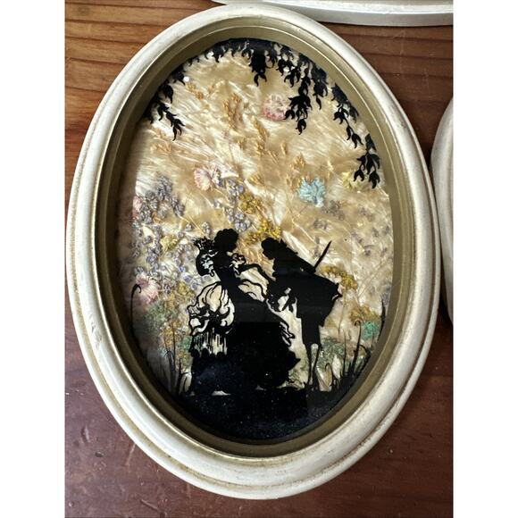 Fisher Pictures Milkweed Pressed Flowers Silhouette Reverse Painting Set Of 3 - Picture 3 of 7